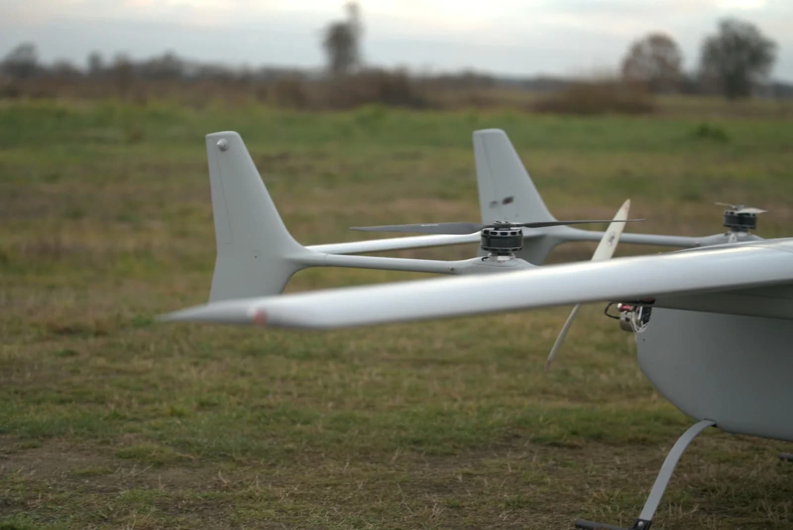 Dronehub S-2 hybrid VTOL fixed-wing UAV during field operations
